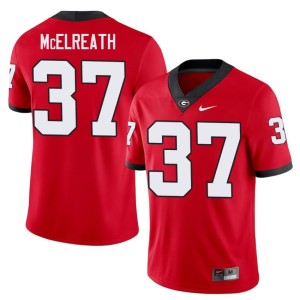 #37 Benjamin McElreath University of Georgia Bulldogs Red NCAA Mens Jersey 656372-771