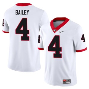 #4 Champ Bailey Official University of Georgia White Mens Jerseys 282963-433