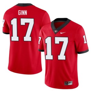 #17 UGA Bulldogs College Red Mens Colter Ginn Jerseys 674447-220