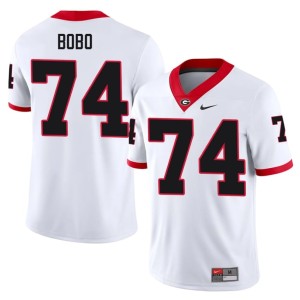 #74 Drew Bobo Dawgs Mens White NCAA Jerseys 944221-733