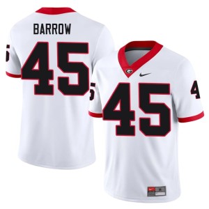 #45 High School Men White Georgia Bulldogs Eli Barrow Jersey 447932-760