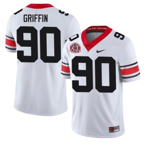 #90 Elijah Griffin 1980 National Champions 40th Anniversary White UGA Bulldogs Men's Embroidery Jersey 524550-556