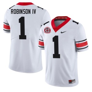 #1 Ellis Robinson IV NCAA White 1980 National Champions 40th Anniversary Men's Georgia Jerseys 938229-691