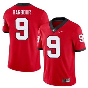 #9 NCAA Mens Ethan Barbour Red University of Georgia Jerseys 627643-263