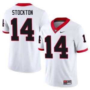 #14 Gunner Stockton Men Alumni Georgia Bulldogs White Jerseys 949671-817