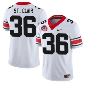 #36 University of Georgia Jackson St. Clair Official White Men's 1980 National Champions 40th Anniversary Jersey 628692-857