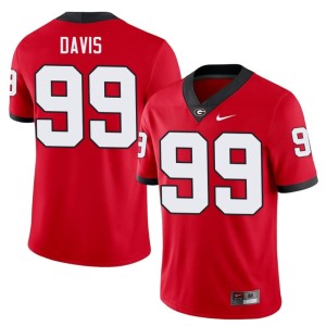 #99 Men's Official Jordan Davis Red Bulldog Nation Jersey 127922-674