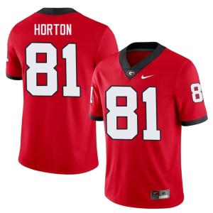 #81 University Red Mens Go Dawgs Josh Horton Jersey 981997-355