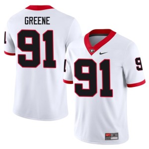 #91 Go Dawgs White Men Official Justin Greene Jersey 954543-482