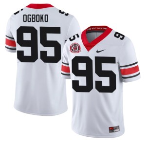 #95 Nnamdi Ogboko Mens University of Georgia 2026-27 1980 National Champions 40th Anniversary White Jersey 991103-222