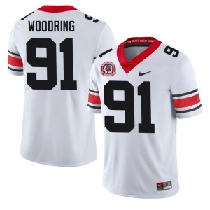 #91 White Men's UGA Bulldogs Game 1980 National Champions 40th Anniversary Peyton Woodring Jerseys 532739-440