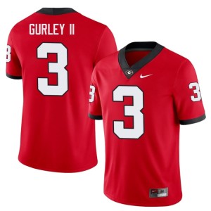 #3 University of Georgia Red Todd Gurley II Men Embroidery Jersey 795473-584