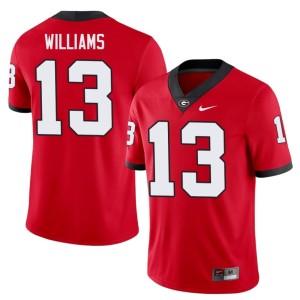 #13 Tyler J. Williams Embroidery Mens Dawgs Red Jersey 601357-495