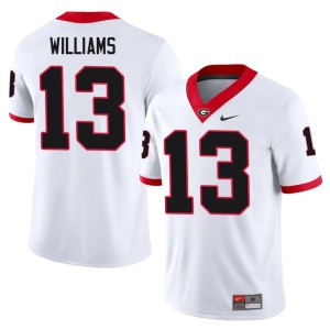 #13 Mens Football Georgia Tyler J. Williams White Jersey 457646-763