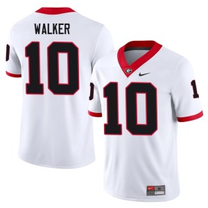 #10 Game UGA Bulldogs Zayden Walker White Men Jersey 276790-238