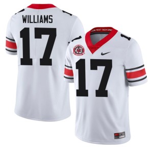 #17 1980 National Champions 40th Anniversary Amaris Williams University of Georgia Bulldogs White Replica Men's Jerseys 192953-541