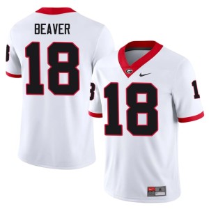 #18 Men NCAA Bryson Beaver White Damn Good Dawgs Jerseys 215908-994