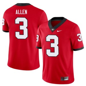 #3 CJ Allen UGA Bulldogs Red Men 2026-27 Jersey 152065-554