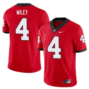 #4 CJ Wiley University of Georgia Men's Red College Jersey 142816-796