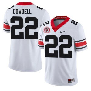 #22 Official 1980 National Champions 40th Anniversary Men Dante Dowdell Georgia White Jerseys 380462-907
