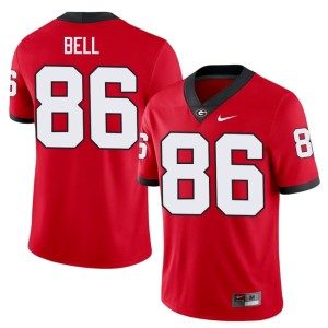 #86 Embroidery Red Georgia Men's Dillon Bell Jersey 458264-411