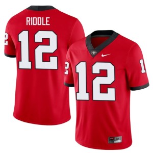#12 Men Ja'Marley Riddle Georgia Bulldogs Red College Jersey 972285-323