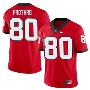 #80 Kaiden Prothro University of Georgia Red Stitched Men's Jersey 377714-993