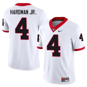 #4 University of Georgia Bulldogs Mens Mecole Hardman Jr. High School White Jersey 372500-365