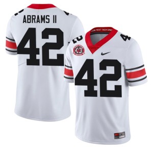#42 UGA Bulldogs College Men's White Nick Abrams II 1980 National Champions 40th Anniversary Jerseys 724846-597