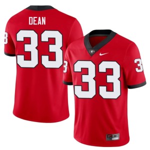 #33 High School Bulldog Nation PJ Dean Mens Red Jersey 548445-499