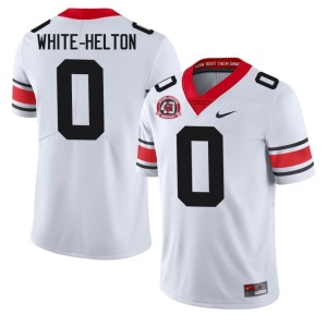 #0 Sacovie White-Helton 1980 National Champions 40th Anniversary White Go Dawgs Alumni Men's Jerseys 311882-256