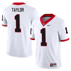 #1 White Go Dawgs Mens Embroidery Talyn Taylor Jersey 613519-995