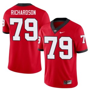 #79 University of Georgia Mens TyQuez Richardson Red Limited Jerseys 701705-293