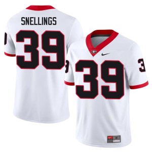 #39 Alumni Mens Will Snellings White Go Dawgs Jersey 531078-295