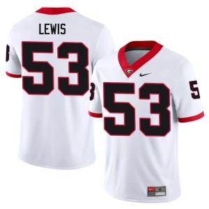 #53 Men DGDs University Zach Lewis White Jerseys 616448-875