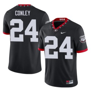 #24 Mascot 100th Anniversary Bulldog Nation Game Men Black Braylon Conley Jersey 763405-363