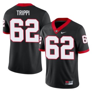 #62 Black Men's Official Georgia Bulldogs Charley Trippi Jerseys 559488-544