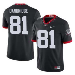 #81 Craig Dandridge Mens Black Mascot 100th Anniversary Georgia Bulldogs NCAA Jerseys 493272-969