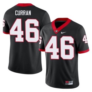 #46 Danny Curran Men's Stitched University of Georgia Bulldogs Black Jerseys 579346-663