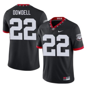 #22 Black University of Georgia Bulldogs Mens Dante Dowdell Mascot 100th Anniversary Alumni Jerseys 304514-679