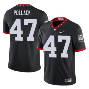 #47 David Pollack Mascot 100th Anniversary Black University of Georgia Bulldogs Mens Alumni Jerseys 731625-816