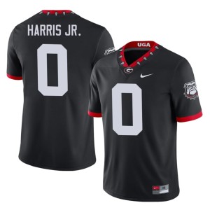 #0 Damn Good Dawgs Official Men Black Mascot 100th Anniversary Gabe Harris Jr. Jerseys 274384-746