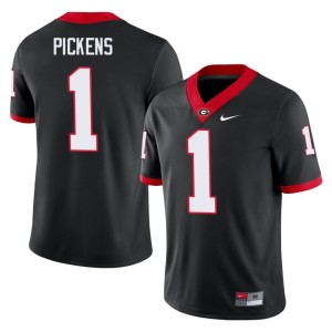 #1 University of Georgia Bulldogs Alumni George Pickens Black Mens Jerseys 123336-546
