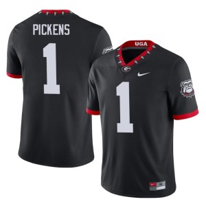 #1 Mascot 100th Anniversary George Pickens UGA Bulldogs Game Mens Black Jerseys 587150-258