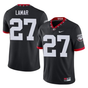 #27 Jae Lamar Dawgs High School Mascot 100th Anniversary Mens Black Jerseys 434178-125