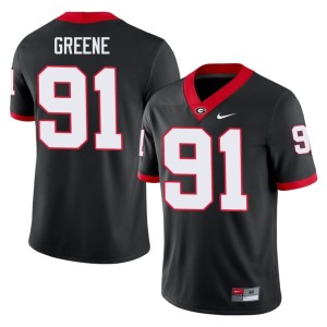 #91 Black Justin Greene UGA Bulldogs NCAA Men's Jersey 808775-359