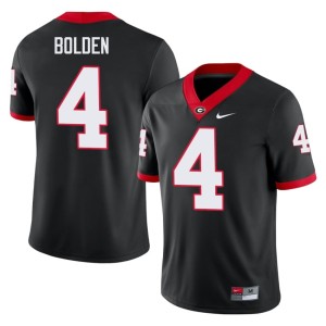 #4 Black Stitched Men University of Georgia KJ Bolden Jersey 376777-446