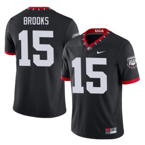 #15 UGA Bulldogs NCAA Khamari Brooks Mascot 100th Anniversary Black Men's Jersey 250666-234