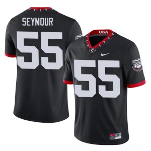 #55 Mascot 100th Anniversary London Seymour Damn Good Dawgs Black University Men's Jersey 177768-736