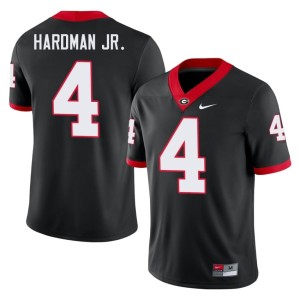 #4 Dawgs Mecole Hardman Jr. Men Black NCAA Jersey 198259-695
